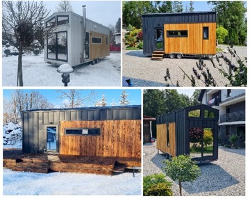 Мобильный дом Tiny House, современный дом на колесах, фронтон, две спальни