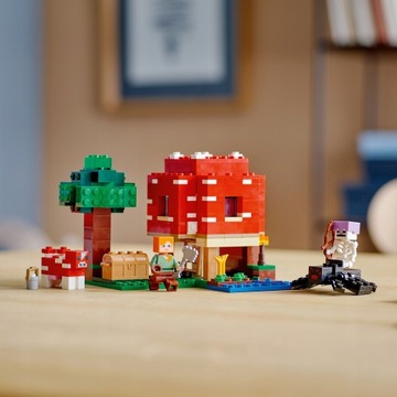 LEGO Minecraft 21179 Грибной домик ДЕТСКАЯ ИГРУШКА ДЛЯ ДЕТЕЙ