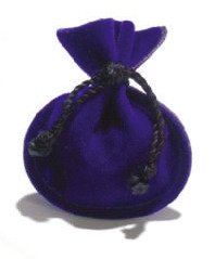 Коробка-сумка на шнурке, 60х65 мм, синяя