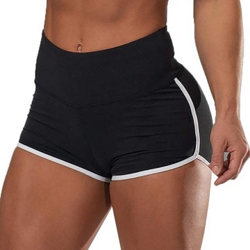 Workout Booty Shorts for Women Scrunch Butt Lifting Yoga Short High Black
