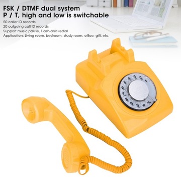 Telefon przewodowy stacjonarny telefon stacjonarny Retro wystrój w HE