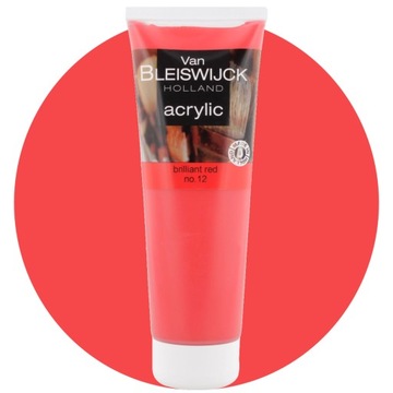 FARBA AKRYLOWA CZERWONA 250 ml Van Bleiswijck