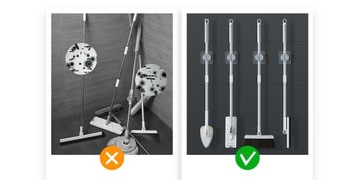 САМОКЛЕЯЩАЯСЯ ВЕШАЛКА ДЛЯ ШВАБРЫ, МЕТЛЫ, ГРАБЕЙ