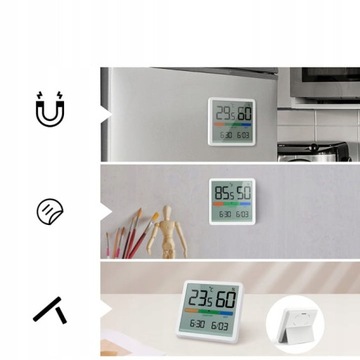 ПОГОДНАЯ СТАНЦИЯ ТЕРМОМЕТР ГИГРОМЕТР ЧАСЫ КАЛЕНДАРЬ МОНИТОР ТЕМПЕРАТУРЫ