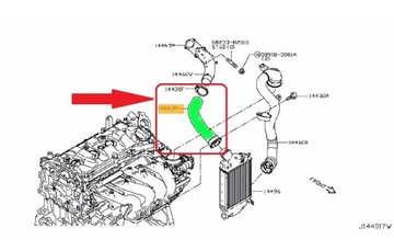 PŘÍVOD TURBO INTERCOOLER NISSAN JUKE 1.6 DIG-T