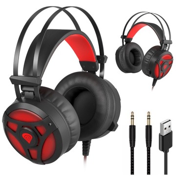 SŁUCHAWKI GAMING GENESIS NEON 360 Z PODŚWIETLENIEM