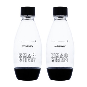 Butelka plastikowa SodaStream 2 x 500 ml czarna