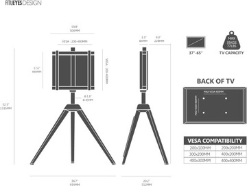 Подставка под телевизор Fitueyes F08P1441L мольберт подставка под телевизор