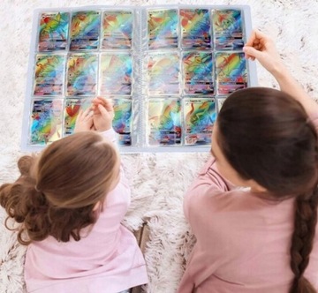 Альбом для карточек с Пикачу Покемон класса, большой размер XXL, 432 карты, черный и золотой