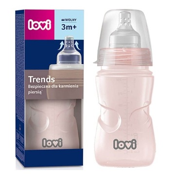 LOVI Butelka antykolkowa do karmienia Trends 250 ml