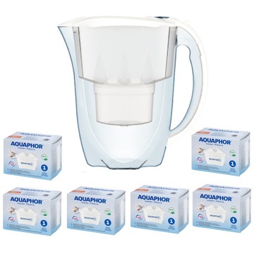 Dzbanek filtrujący Aquaphor biały + 6 wkładów.