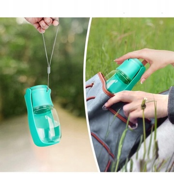 ТУРИСТИЧЕСКАЯ БУТЫЛКА С МИСКОЙ ДЛЯ СОБАК 350МЛ