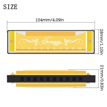 Ключ гармошки IRIN с 10 отверстиями для мюзикла C 20 Tone