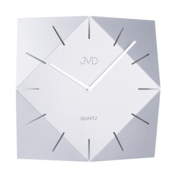 Zegar ścienny, metalowy JVD HB21.2, srebrny,28,5cm