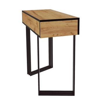 СВОБОДНОСТОЯЩИЙ СТОЛ С КОНСОЛИ ЛОФТ KLARA СИСТЕМА МЕТАЛЛИЧЕСКИЙ КАРКАС ДУБ ЗОЛОТОЙ CRAFT