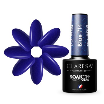 CLARESA NIEBIESKI LAKIER HYBRYDOWY BLUE 714 5ml