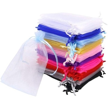100 woreczków prezentowych - Organza