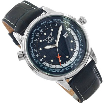 MĘSKI ZEGAREK AVIATOR AVW6973G353 F-SERIES NA PASKU LOTNICZY Z DATOWNIKIEM