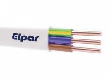 PRZEWÓD KABEL YDYP 3X1,5 DRUT PŁASKI 750V ELPAR 1m