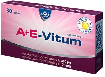 A+E-VITUM 30 kapsułek witamina A+E w oleju lnianym OLEOFARM