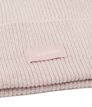 Calvin Klein czapka zimowa beanie różowy rozmiar uniwersalny