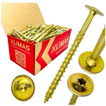 Wkręty ciesielskie DO DREWNA talerzowe 6x120 torx konstrukcyjne WKCP 100szt