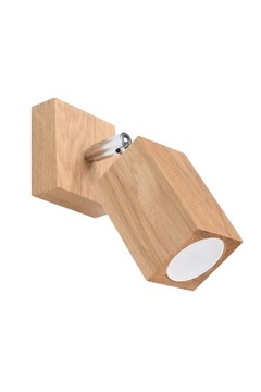 Kinkiet drewno KEKE dąb lampa regulacja LED SOLLUX