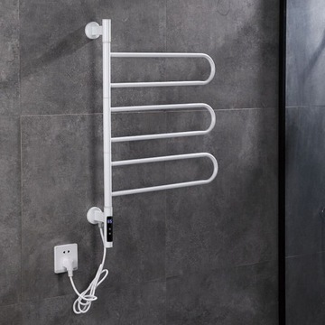 Styl biało-okrągły 220V Obrotowa łazienka elektryc