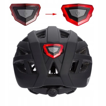 Детский велосипедный шлем со светодиодной подсветкой М 50-59см