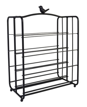 ВЫСОКАЯ МЕТАЛЛИЧЕСКАЯ СТОЙКА ДЛЯ ВИНА / 6 БУТЫЛОК / БЕЛАЯ С ЦАРАПИНАМИ