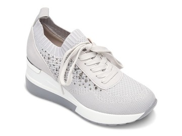 SNEAKERSY DAMSKIE SPORTOWE Z CYRKONIAMI SZARE 39