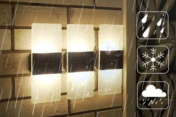 СВЕТОДИОДНЫЙ СВЕТИЛЬНИК С СОЛНЕЧНОЙ ФАСАДНОЙ ПАНЕЛЬЮ ДЛЯ САДА, ТЕРРАСЫ, БАЛКОНА, ДАТЧИКА