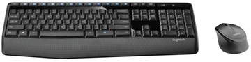 Klawiatura Bezprzewodowa Logitech + Mysz MK345 USB 2,4GHz IDEALNA DO SZKOŁY