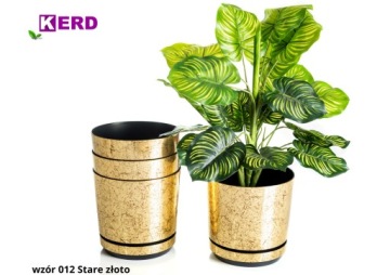 14 золотых цветочных горшков, узор OLD GOLD RETRO, классический, элегантный, деревенский