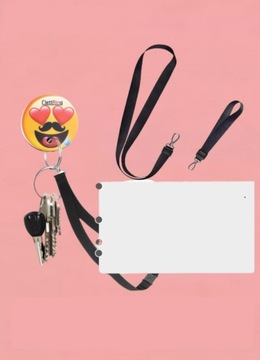 Держатель для телефона Кольцо-подставка Брелок на липучке Emoji Сердце Усы