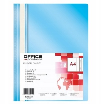 Skoroszyt A4 Office Products Jasny Niebieski 25szt