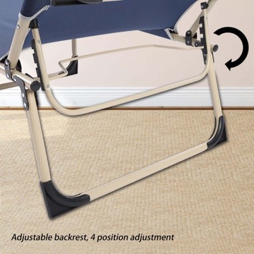 Портативный складной шезлонг для улицы, пляжа, сада, патио.