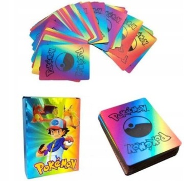 Rainbow KARTY POKEMON 55 szt KART kolekcjonerskie