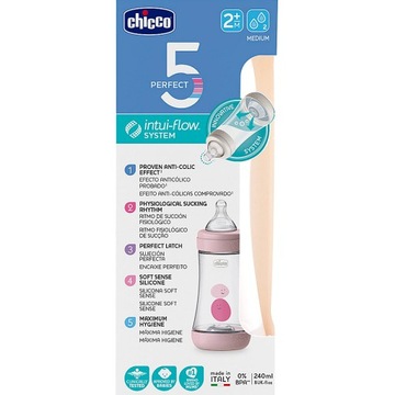 БУТЫЛОЧКА CHICCO PERFECT5 АНТИКОЛИКИ 240 мл