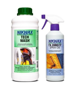 Мыло Nikwax Tech 1л + TX. Прямая пропитка-спрей, 500 мл НАБОР
