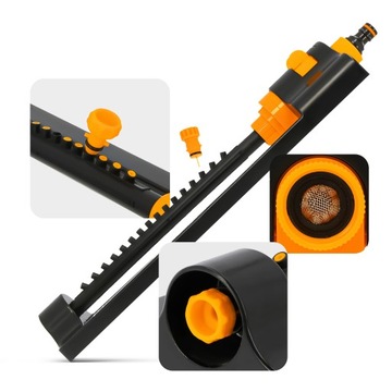 ZRASZACZ OGRODOWY WAHADŁOWY OSCYLACYJNY REGULOWANY 16 DYSZ TRAWY TRAWNIK T5