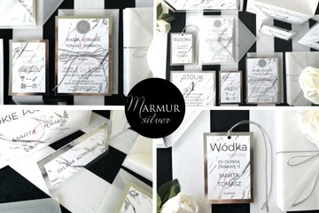 КОРОБКА ДЛЯ СВАДЕБНЫХ КОНВЕРТОВ СЕРЕБРЯНЫЙ МРАМОР