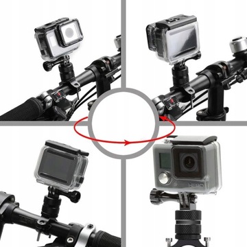 КРЕПЛЕНИЕ НА ВЕЛОСИПЕДНЫЙ РУЛЬ МОТОРА 360° ДЛЯ КАМЕРЫ DJI GOPRO АЛЮМИНИЙ