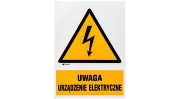 Samoprzylepna tabliczka ostrzegawcza /UWAGA