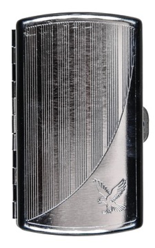 PAPIEROŚNICA METALOWA 12 PAPIEROSÓW BLASZKA PAPIEROS ETUI PREZENT