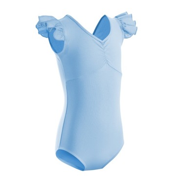 БАЛЕТНОЕ БОДИ БАЛЕТНЫЙ НАряд, Оборки, СИНИЙ 140