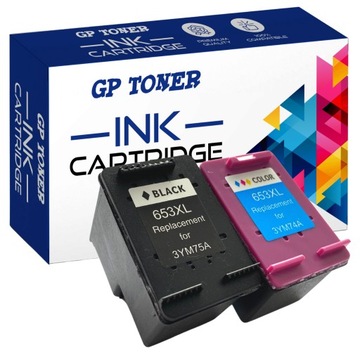2x Tusz do HP DeskJet Plus Ink Advantage 653XL 6000 6075 6076 6400 6475
