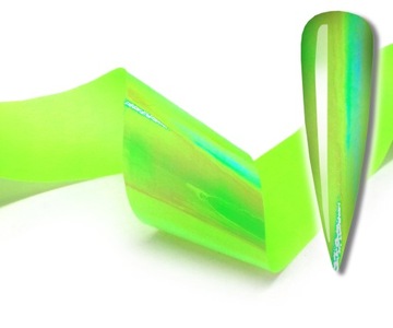FOLIA do WTAPIANIA DO ZDOBIENIA PAZNOKCI 100x2,5cm OPAL SYRNEKA AURORA