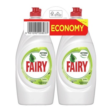 Fairy płyn do mycia naczyń jabłko 2x900ml
