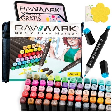 Markery alkoholowe RAWMARK Basic Line 60 sztuk